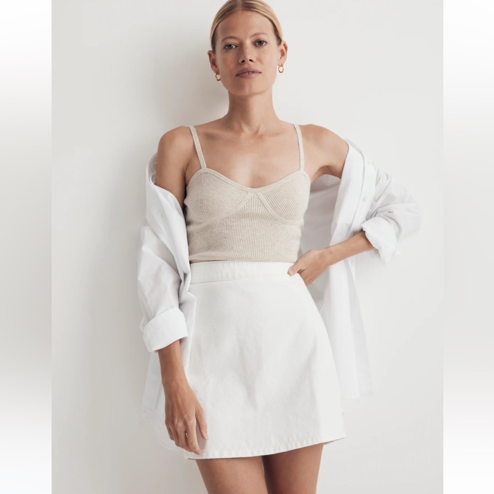 Madewell Denim High-Waist Straight Mini Skirt